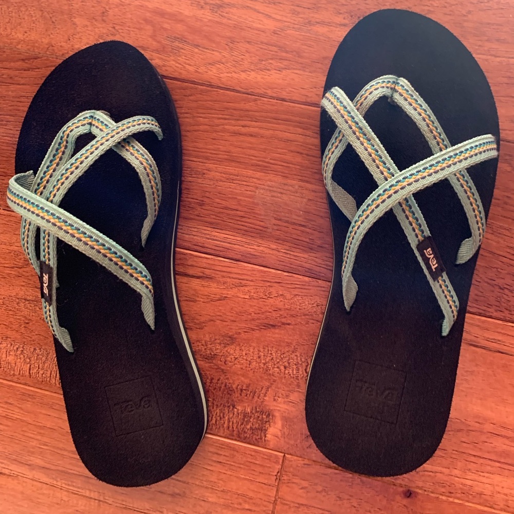 Brand new Teva Sandals! Light teal color